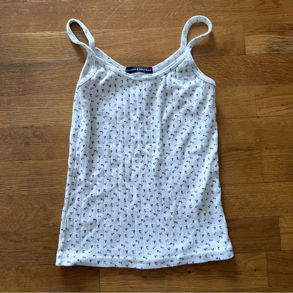 Brandy Melville White Floral Camisole - Picture 2 of 3
